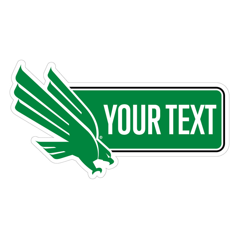 North Texas Customizable Vinyl Sticker/Magnet Officially Licensed Collegiate Product 8-Inches Wide