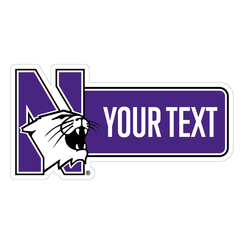 Northwestern University Wildcats Customizable Vinyl Sticker/Magnet Officially Licensed Collegiate Product 8-Inches Wide