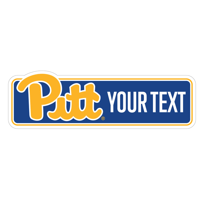 Pittsburgh Panthers Customizable Vinyl Sticker/Magnet Officially Licensed Collegiate Product 8-Inches Wide