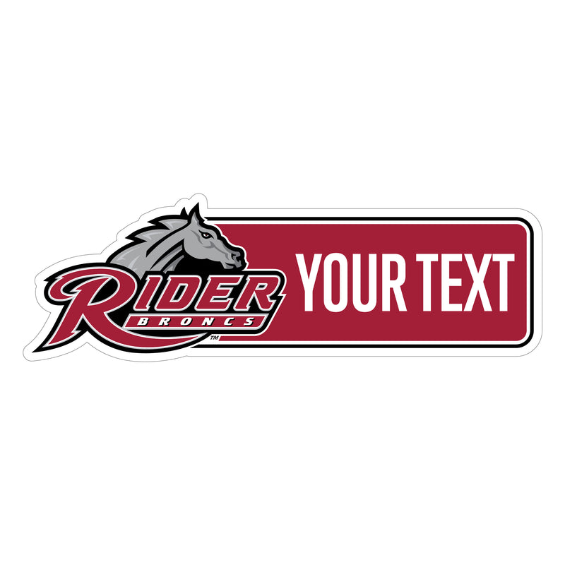 Rider University Broncs Customizable Vinyl Sticker/Magnet Officially Licensed Collegiate Product 12-Inches Wide