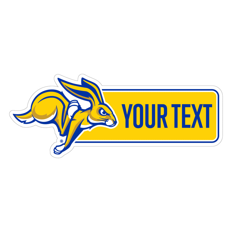 South Dakota State Jackrabbits Customizable Vinyl Sticker/Magnet Officially Licensed Collegiate Product 3-Inches Wide