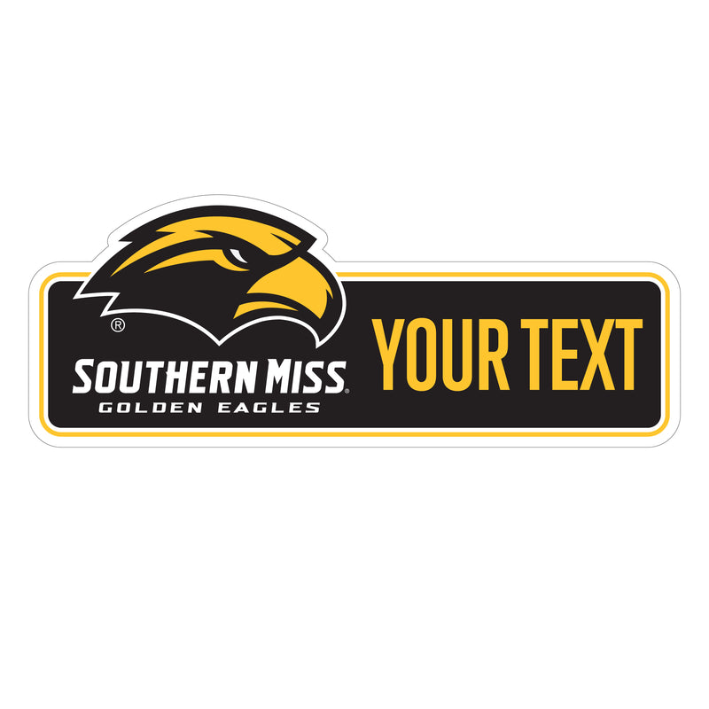 Southern Mississippi Golden Eagles Customizable Vinyl Sticker/Magnet Officially Licensed Collegiate Product 3-Inches Wide