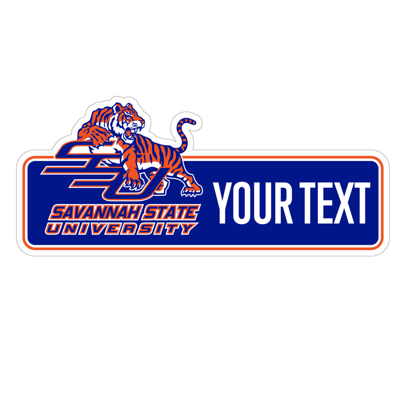 Savannah State University Customizable Vinyl Sticker/Magnet Officially Licensed Collegiate Product 10-Inches Wide