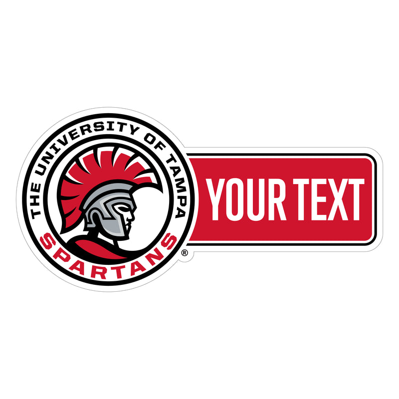 University of Tampa Spartans Customizable Vinyl Sticker/Magnet Officially Licensed Collegiate Product 10-Inches Wide