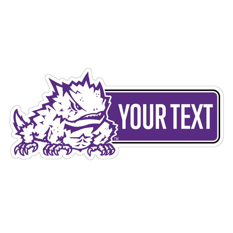Texas Christian University Customizable Vinyl Sticker/Magnet Officially Licensed Collegiate Product 8-Inches Wide