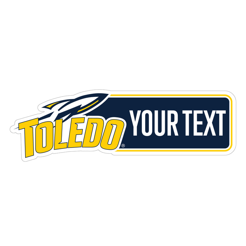 Toledo Rockets Customizable Vinyl Sticker/Magnet Officially Licensed Collegiate Product 4-Inches Wide