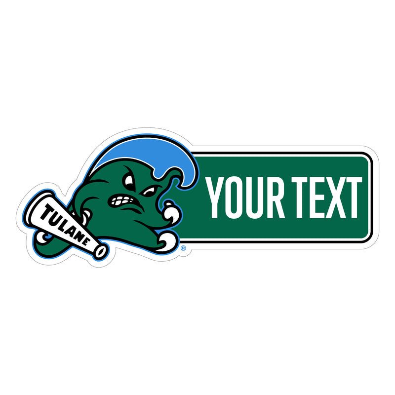 Tulane University Green Wave Customizable Vinyl Sticker/Magnet Officially Licensed Collegiate Product 6-Inches Wide