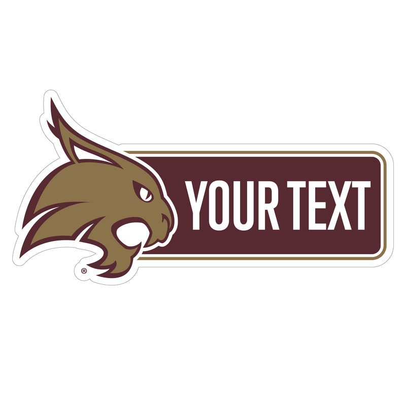 Texas State Bobcats Customizable Vinyl Sticker/Magnet Officially Licensed Collegiate Product