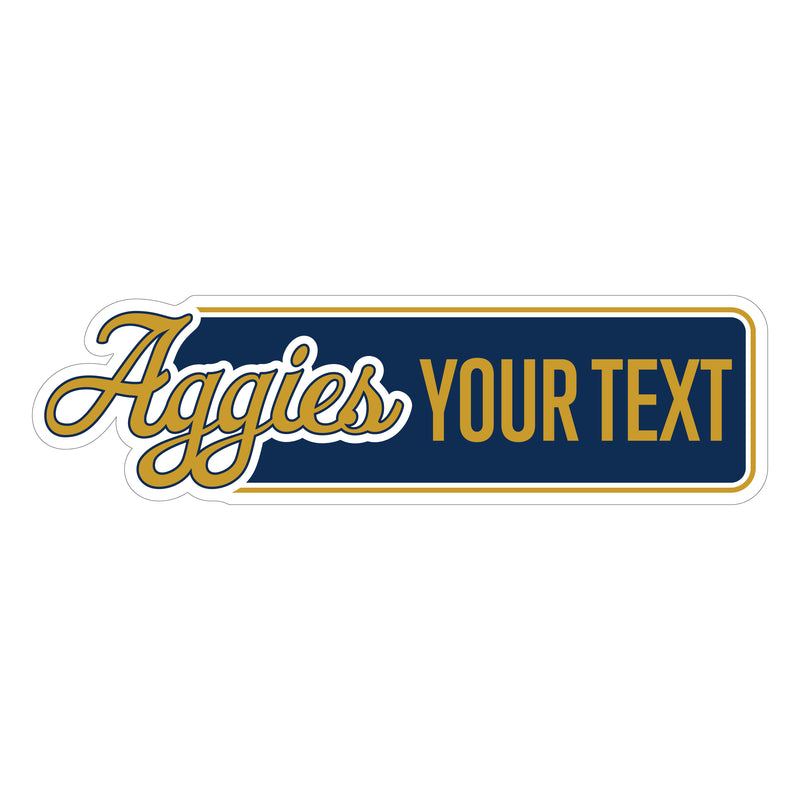 UC Davis Aggies Customizable Vinyl Sticker/Magnet Officially Licensed Collegiate Product 10-Inches Wide