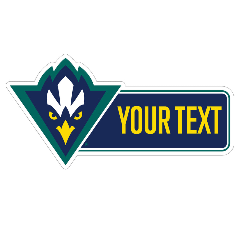 North Carolina Wilmington Seahawks Customizable Vinyl Sticker/Magnet Officially Licensed Collegiate Product 4-Inches Wide