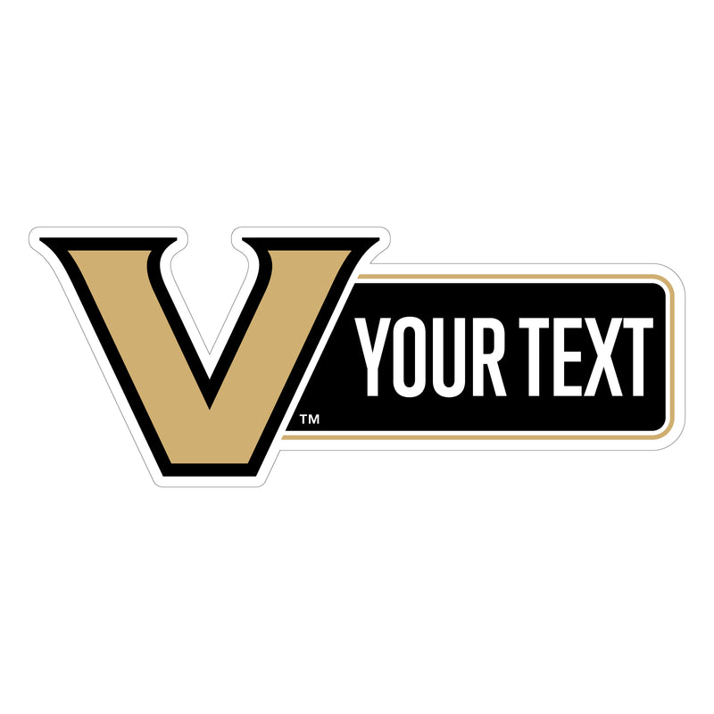 Vanderbilt University Customizable Vinyl Sticker/Magnet Officially Licensed Collegiate Product 8-Inches Wide
