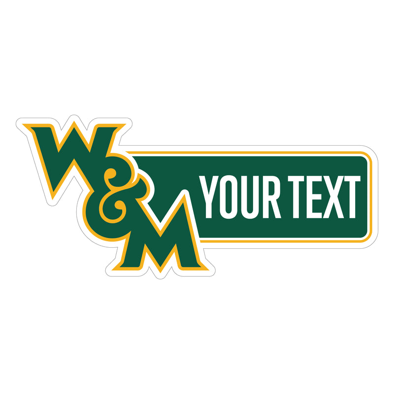William and Mary Customizable Vinyl Sticker/Magnet Officially Licensed Collegiate Product 10-Inches Wide