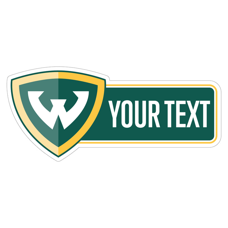 Wayne State Customizable Vinyl Sticker/Magnet Officially Licensed Collegiate Product 8-Inches Wide
