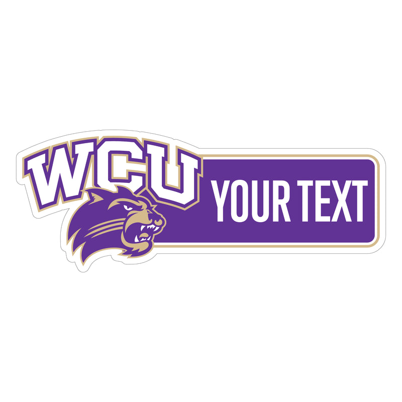 Western Carolina University Customizable Vinyl Sticker/Magnet Officially Licensed Collegiate Product 12-Inches Wide