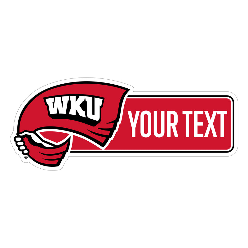 Western Kentucky Hilltoppers Customizable Vinyl Sticker/Magnet Officially Licensed Collegiate Product 4-Inches Wide