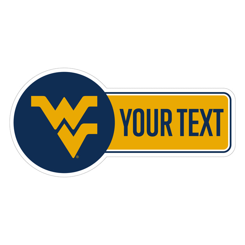 West Virginia Mountaineers Customizable Vinyl Sticker/Magnet Officially Licensed Collegiate Product 3-Inches Wide