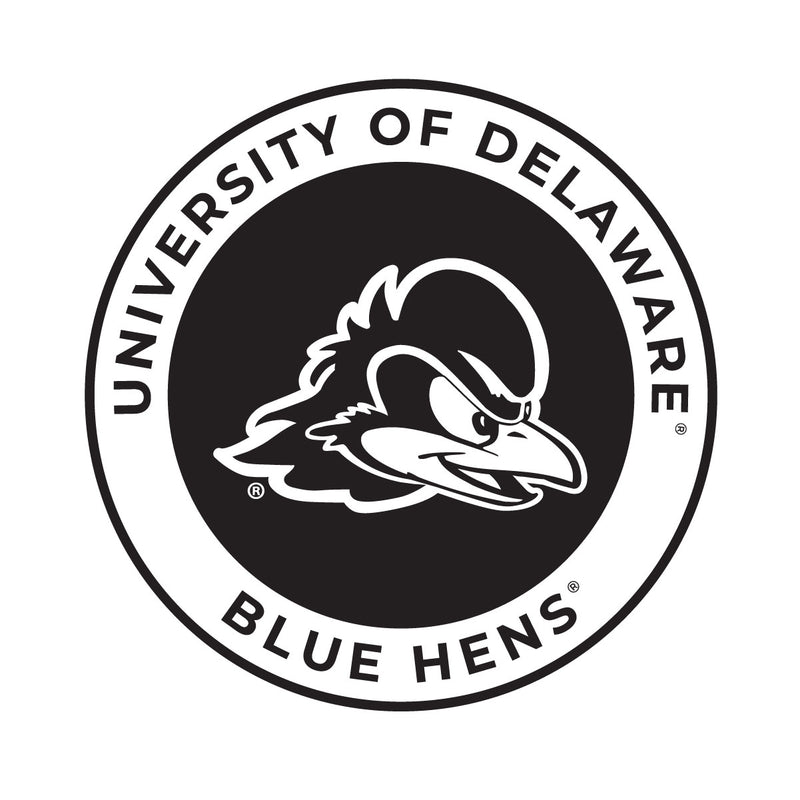 Delaware Blue Hens Officially Licensed Black Vinyl Decal Sticker Holographic Backing