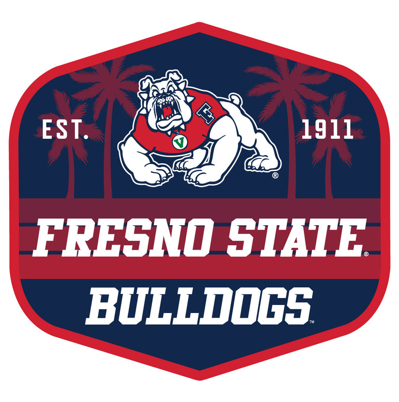 Fresno State Bulldogs Scenic Background Vinyl Sticker/Magnet - Officially Licensed