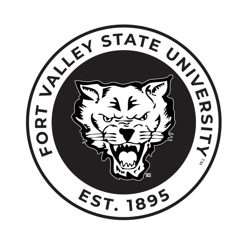Fort Valley State University Officially Licensed Black Vinyl Decal Sticker Clear Backing