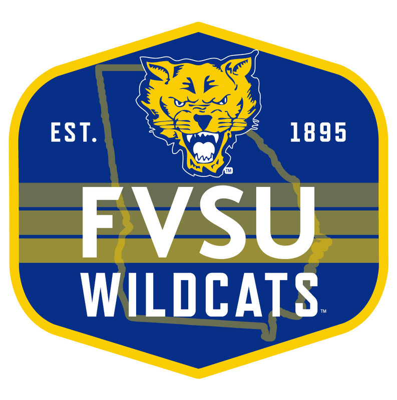Fort Valley State University Scenic Background Vinyl Sticker/Magnet - Officially Licensed