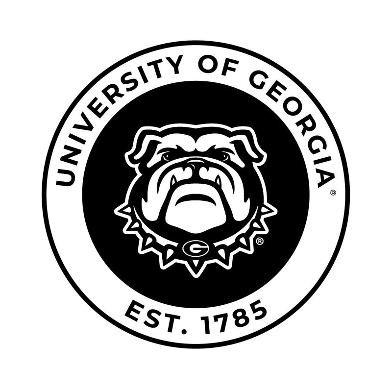 Georgia Bulldogs Officially Licensed Black Vinyl Decal Sticker Clear Backing