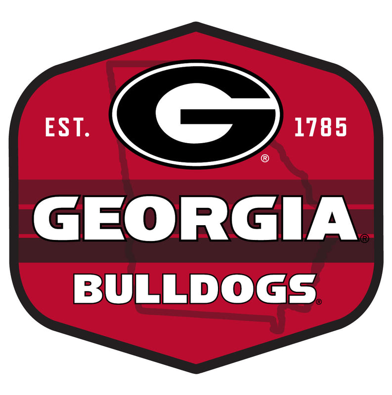 Georgia Bulldogs Scenic Background Vinyl Sticker/Magnet - Officially Licensed