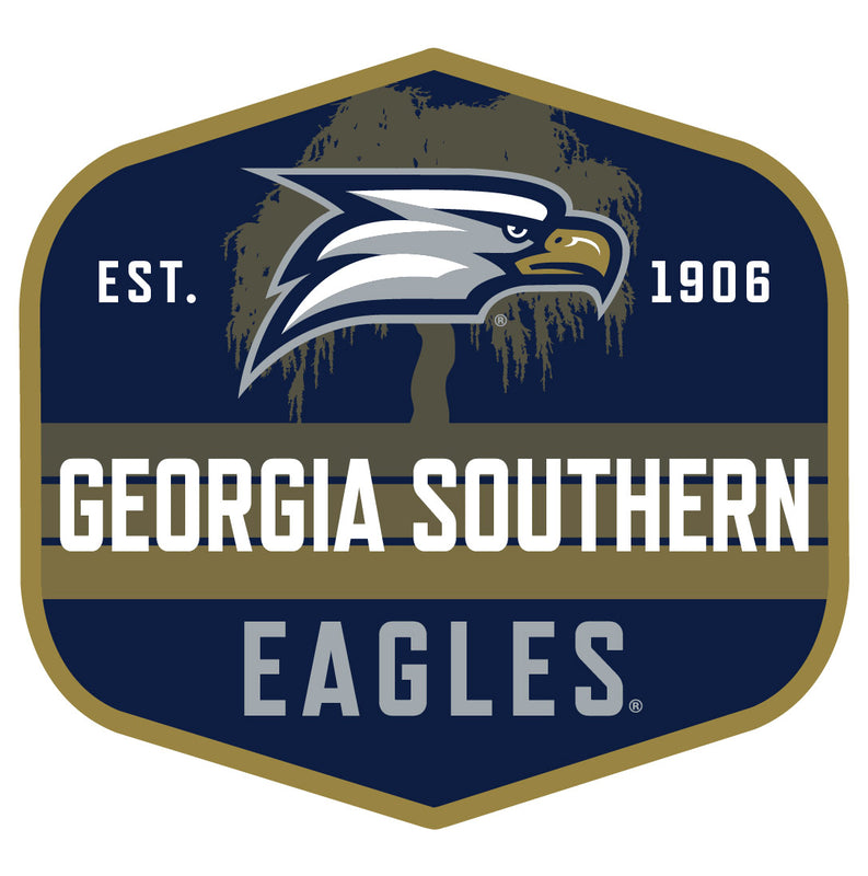 Georgia Southern Eagles Scenic Background Vinyl Sticker/Magnet - Officially Licensed
