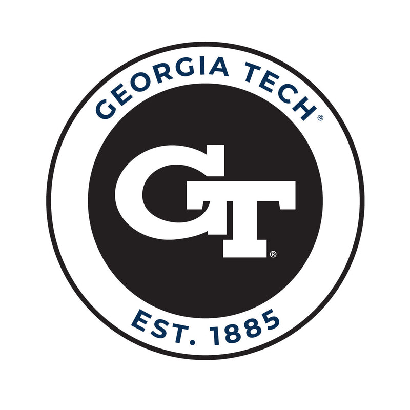 Georgia Tech Yellow Jackets Officially Licensed Black Vinyl Decal Sticker White Backing