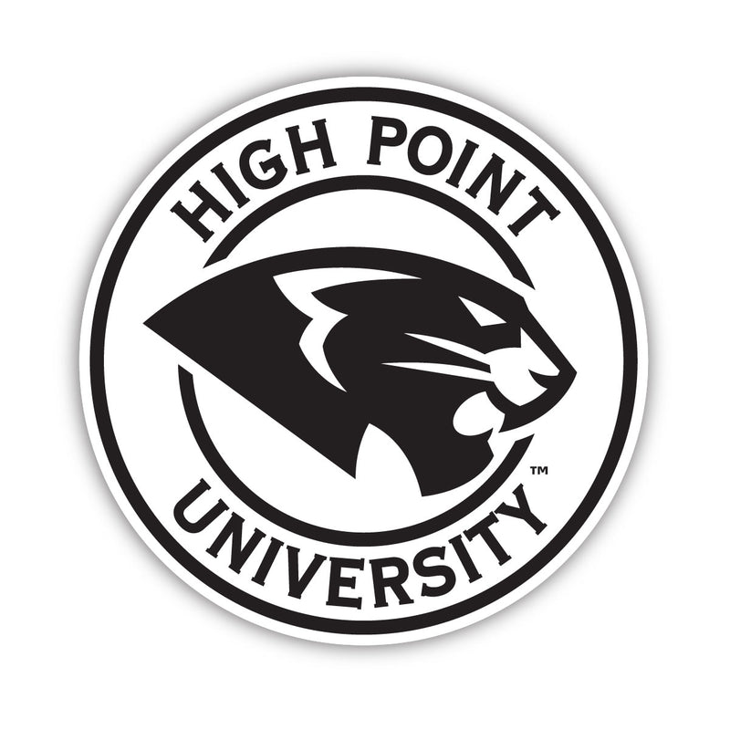 High Point University Officially Licensed Black Vinyl Decal Sticker White Backing