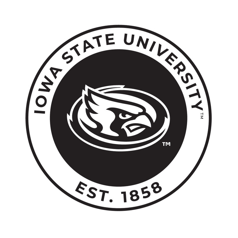 Iowa State Cyclones Officially Licensed Black Vinyl Decal Sticker White Backing