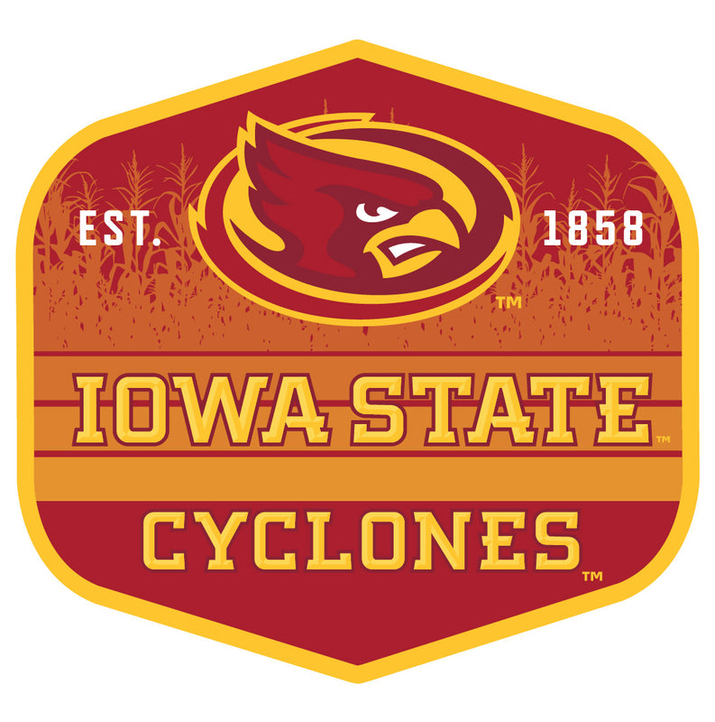 Iowa State Cyclones Scenic Background Vinyl Sticker/Magnet - Officially Licensed