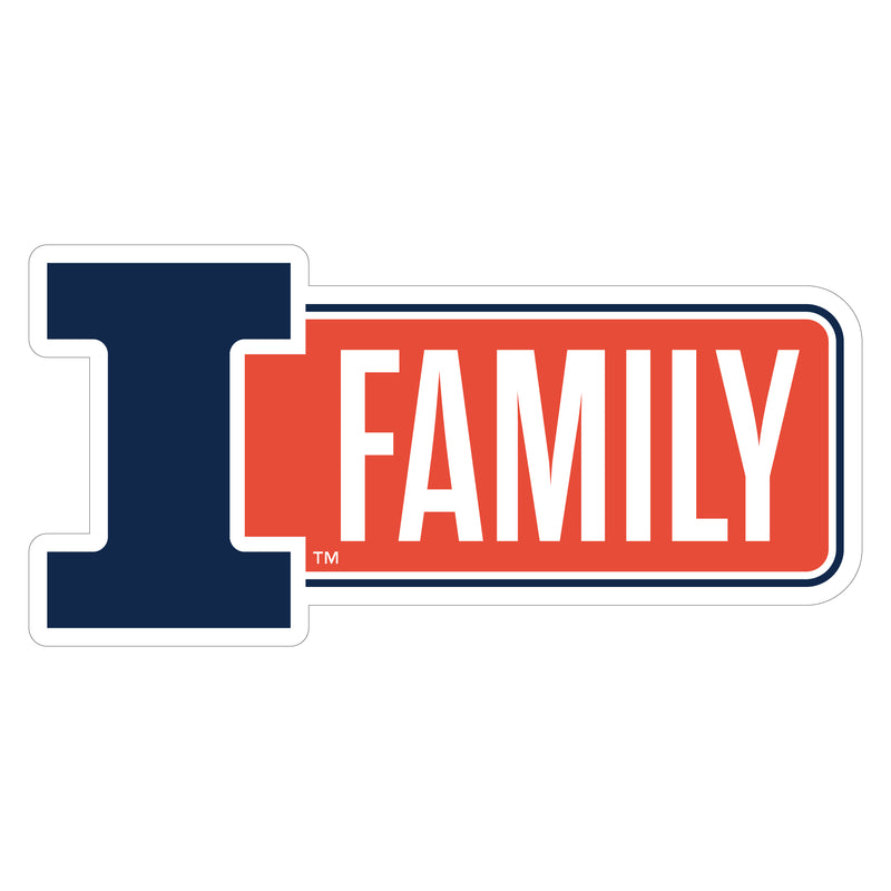 Illinois Fighting Illini Proud Die Cut Decal Officially Licensed Collegiate Product