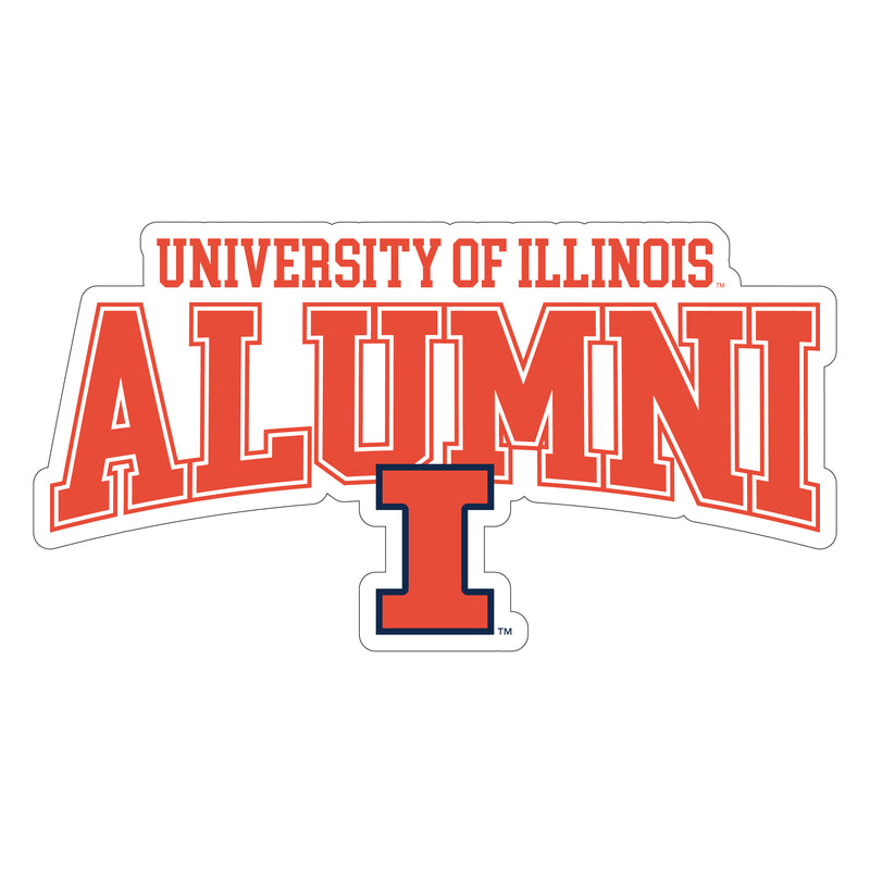 Illinois Fighting Illini Laser Cut Alumni Vinyl Sticker/Magnet - Officially Licensed 3-Inch