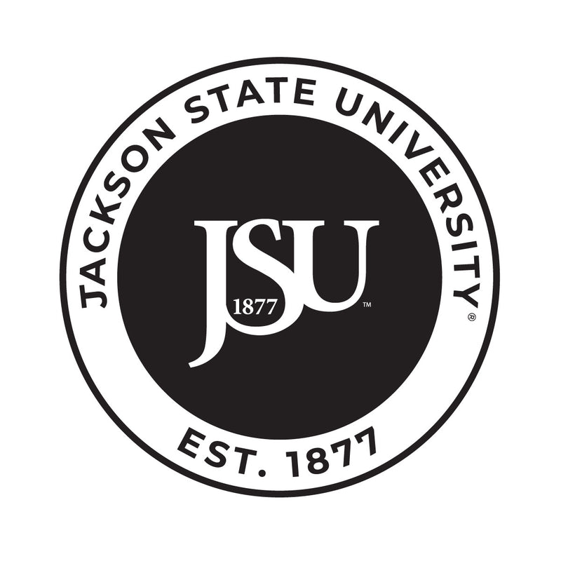 Jackson State University Officially Licensed Black Vinyl Decal Sticker White Backing