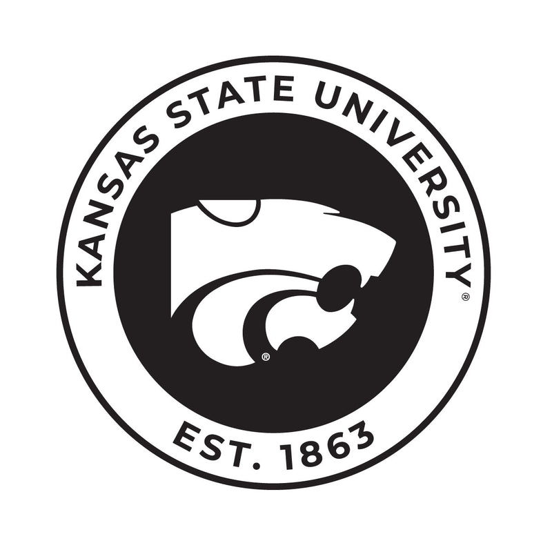 Kansas State Wildcats Officially Licensed Black Vinyl Decal Sticker Clear Backing