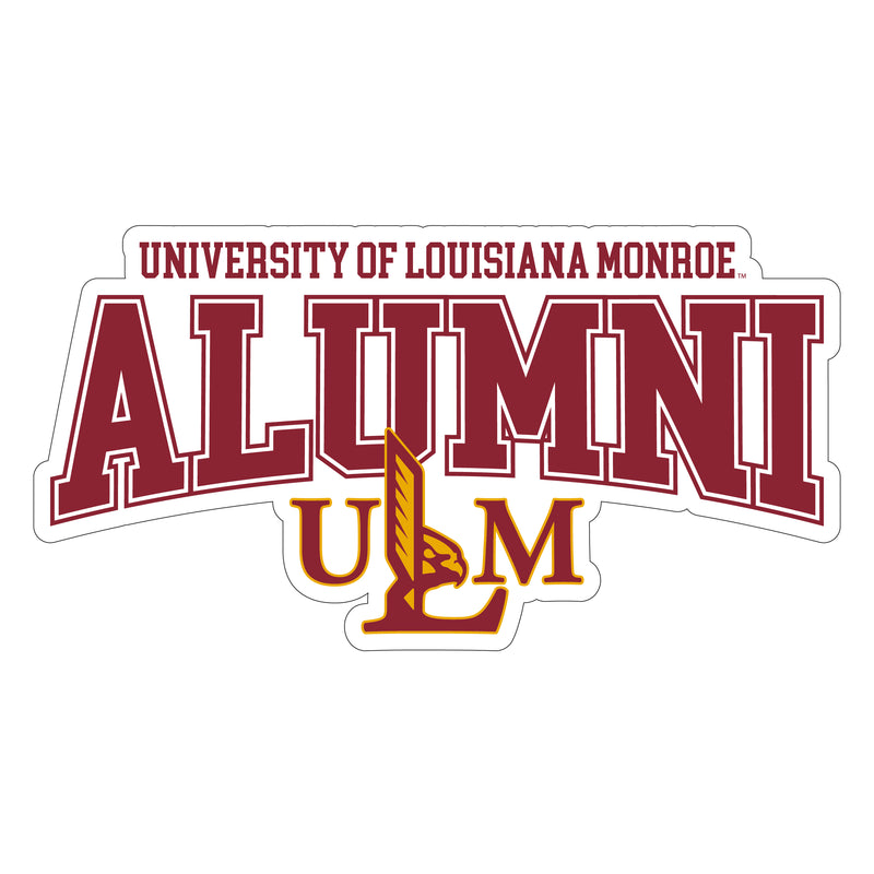 University of Louisiana Monroe Laser Cut Alumni Vinyl Sticker/Magnet - Officially Licensed 3-Inch