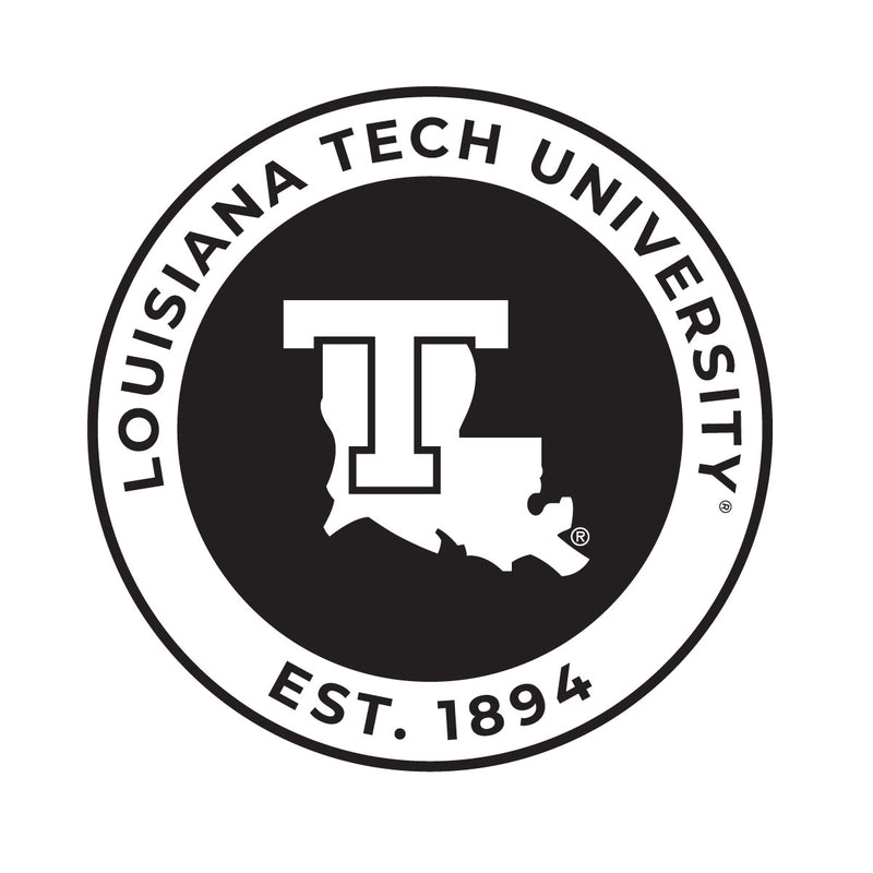Louisiana Tech Bulldogs Officially Licensed Black Vinyl Decal Sticker White Backing