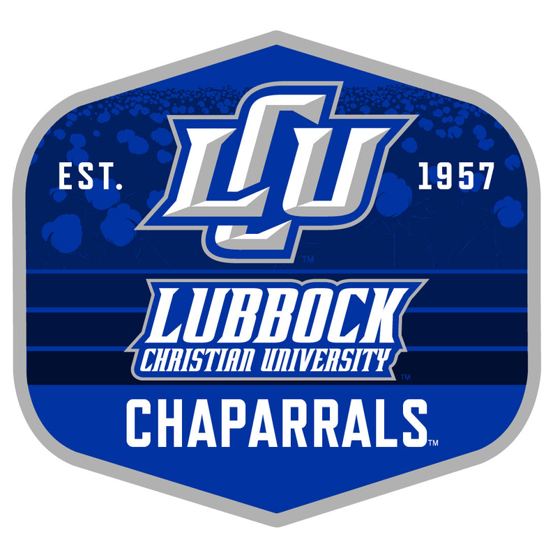 Lubbock Christian University Chaparral Scenic Background Vinyl Sticker/Magnet - Officially Licensed