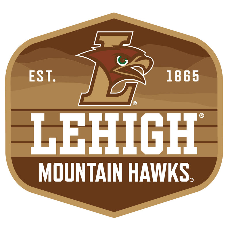 Lehigh University Mountain Hawks Scenic Background Vinyl Sticker/Magnet - Officially Licensed