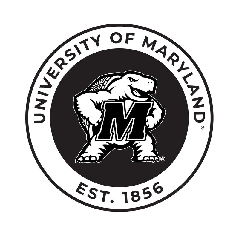 Maryland Terrapins Officially Licensed Black Vinyl Decal Sticker Clear Backing