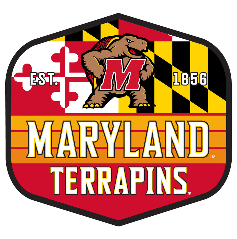 Maryland Terrapins Scenic Background Vinyl Sticker/Magnet - Officially Licensed