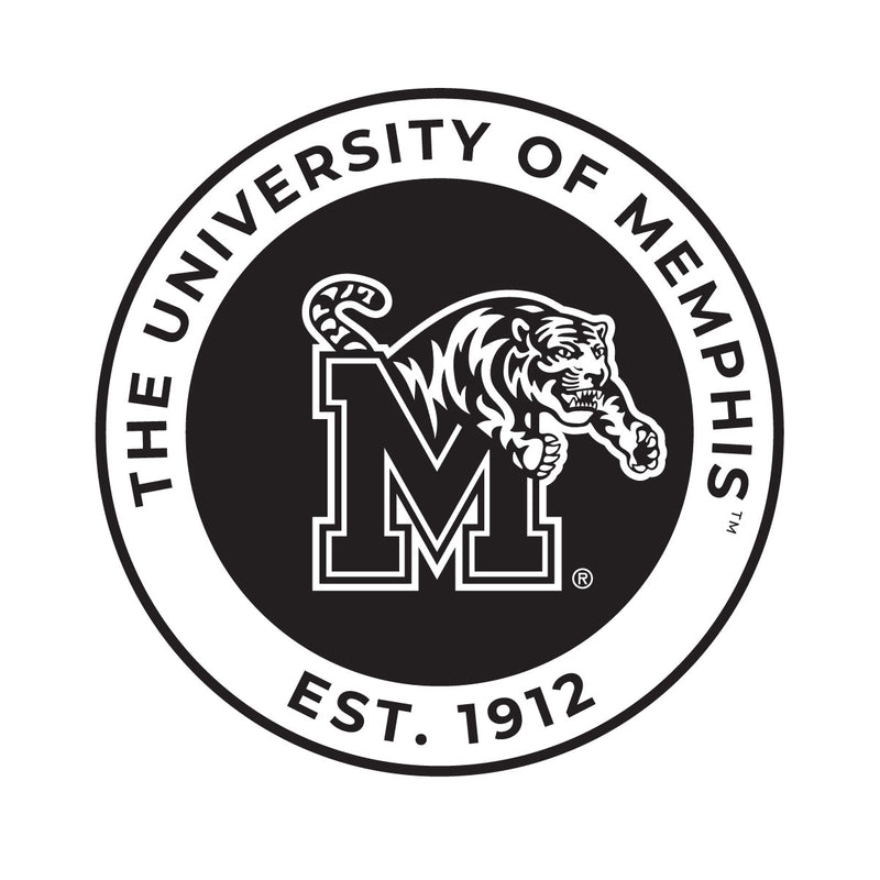 Memphis Tigers Officially Licensed Black Vinyl Decal Sticker White Backing