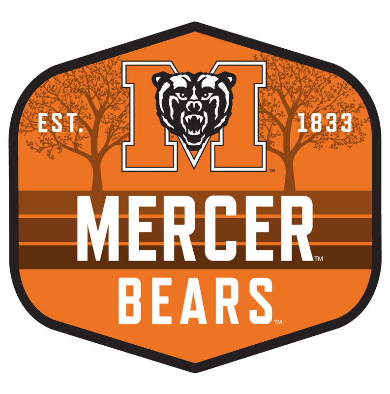 Mercer University Scenic Background Vinyl Sticker/Magnet - Officially Licensed