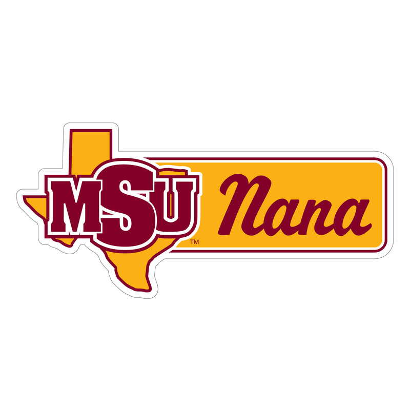 Midwestern State University Mustangs Proud Die Cut Magnet Officially Licensed Collegiate Product 5-Inches Wide
