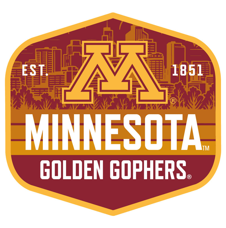 Minnesota Gophers Scenic Background Vinyl Sticker/Magnet - Officially Licensed