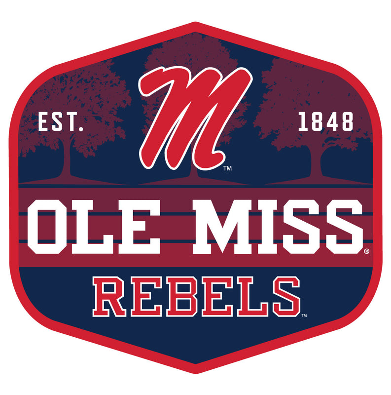 Mississippi Rebels "Ole Miss" Scenic Background Vinyl Sticker/Magnet - Officially Licensed