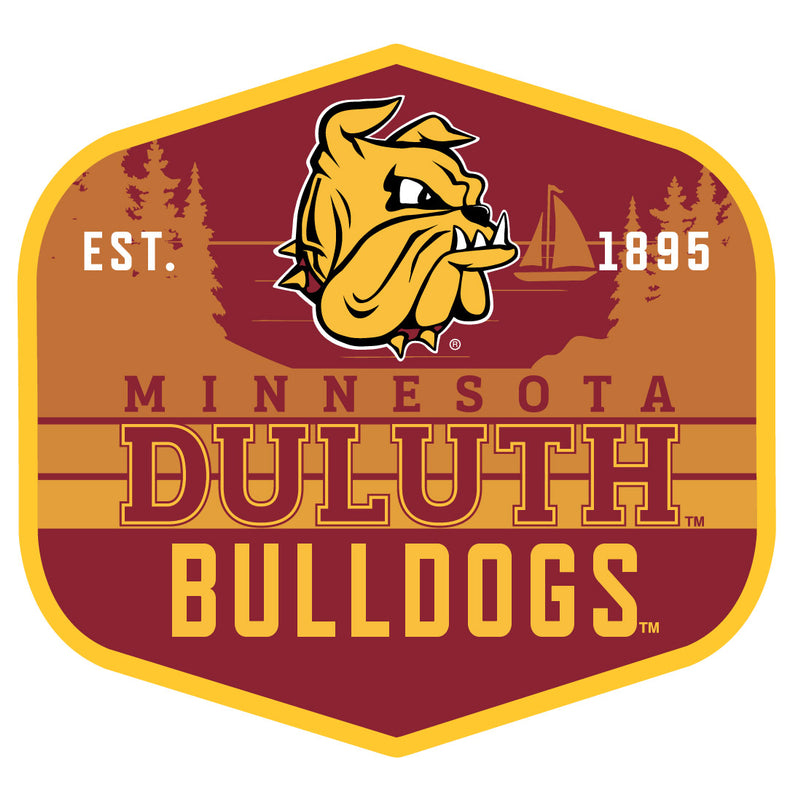 Minnesota Duluth Bulldogs Scenic Background Vinyl Sticker/Magnet - Officially Licensed