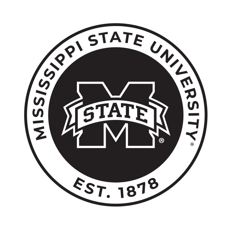 Mississippi State Bulldogs Officially Licensed Black Vinyl Decal Sticker Clear Backing