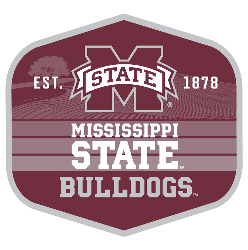 Mississippi State Bulldogs Scenic Background Vinyl Sticker/Magnet - Officially Licensed