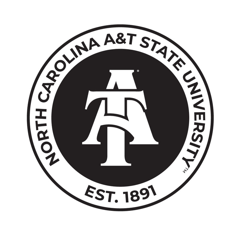 North Carolina A&T State Aggies Officially Licensed Black Vinyl Decal Sticker White Backing